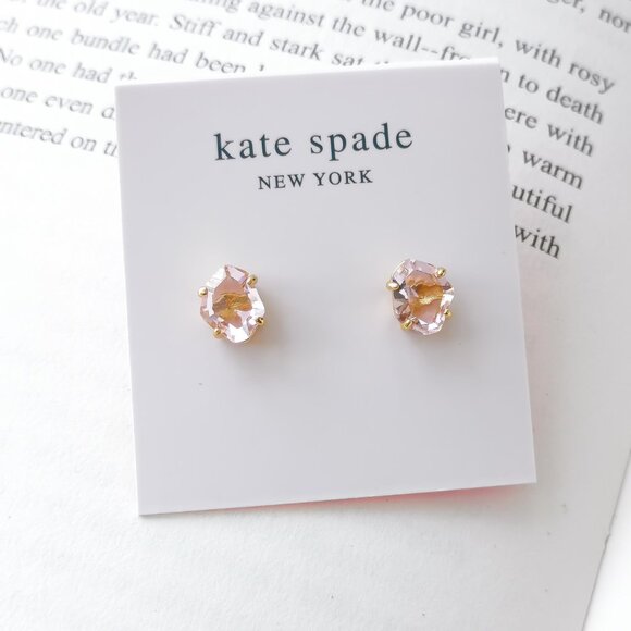 kate spade Jewelry - NEW KATE SPADE Treasure Trove Gold Pink Stud Earrings